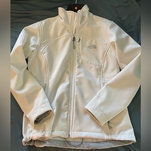 Women’s White Soft Shell North Face Jacket Size Large